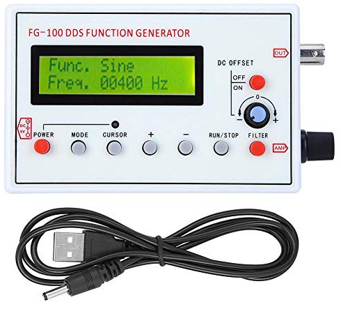 Fyearfly Generatore di Segnali DDS 1Hz-500Khz, Generatore di Frequenza FG‑100 Generatore di Funzioni Onda Sinusoidale Onda Quadra E Triangolare Contatore Sorgente di Segnale, per Test E Debug