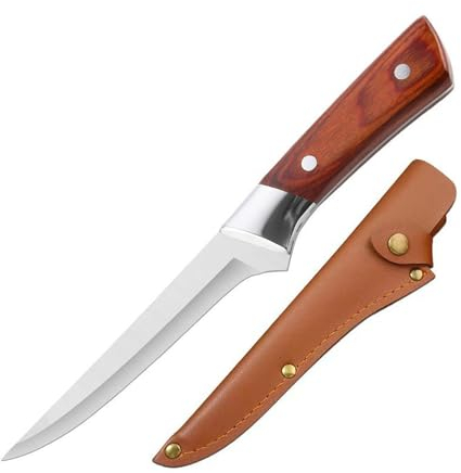 Couteau premium japonais, couteau à désosser en acier inoxydable pour boucherie peluling à la viande à la viande à lames pointues de chasse aux couteaux de cuisine