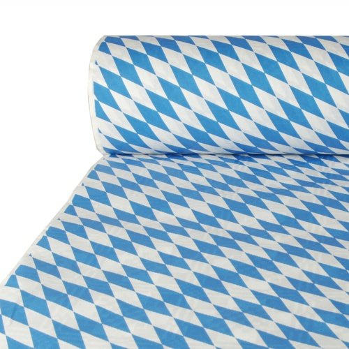 DeinPack 1x Tischdeckenrolle 1m x 50m Bayrische Raute Damast Tischdecke