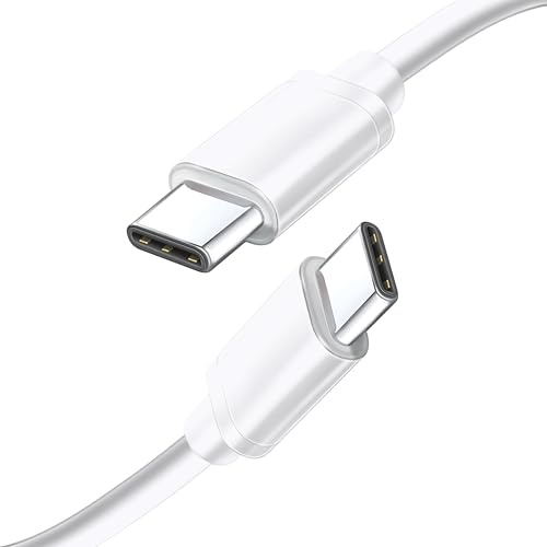 Lite-an Cable de Carga USB C a USB C de 3 Metros - Cable de Carga rápida Tipo C para iPhone 16/15, iPad, teléfono Samsung Galaxy - Cable USBC a USBC PD 100W para Macbook y más (Blanco)