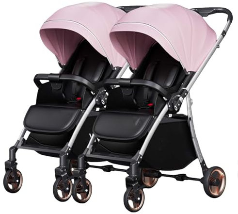XLGNXXL ZwillingskinderwagenKann getrennt werdenMit einem Tastendruck zusammenklappbar, kann sitzen, liegen und zusammengeklappt werdenGeeignet für Babys und Kinder im Alter von 0-4 C,67 * 83 * 100CM