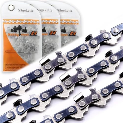 Lot de 3 chaînes de tronçonneuse de rechange 15 cm 32 TG 1,1 mm demi-gouge compatible avec ALDI Ferrex FBT-NXS002 20 V Scie d'élagage sans fil – Important convient uniquement jusqu'à l'année de