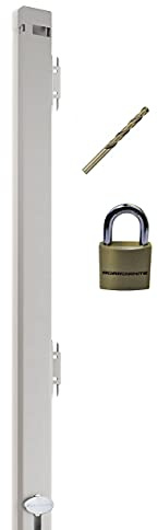 Guardianite File Cabinet Locking Bar. Fits 5 Drawer File Cabinets. Includes Padlock and Cobalt Drill Bit. (Beige)