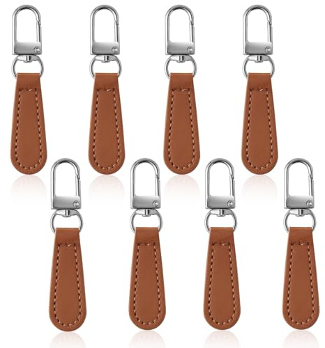 Deoward Chiusura Lampo di Ricambio con Cerniera Tira Sostituzione Riparazione Cursore Cerniera Maniglia per Valigie, Zaini, Trolley, Giacche, Borse a Mano (8 Pcs)