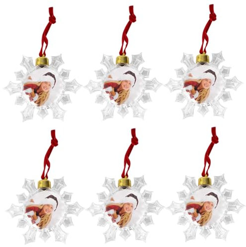 HOLIDYOYO 6stücke DIY Fotoanhänger Transparente Dekoration Für Partys Langlebige Kunststoffornamente Einfach Zu Gestalten Für Unvergessliche Feste