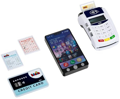 Theo Klein 7274 PoS Terminal und Kinder Handy Smartphone Mit Licht, Sound und kontaktloser Bezahlfunktion Spielzeug für Kinder ab 3 Jahren