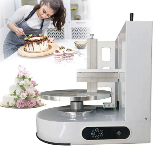 Cake Icing Smoother Machine - 35cm Portable Automatic Decorating Tool for Smoothing and Scraping - Ideal for Birthday Cakes and Baking