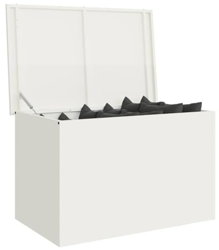 vidaXL Gartenlagerkissenbox Verzinkter Stahl 80 x 50,5 x 50 cm 175 L