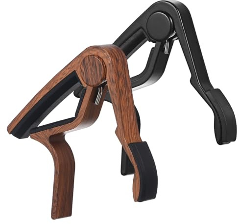 TOYZFRIENDY 2 Stück Akustik Gitarren Capo Kapodaster für Klassische Gitarre Ukulele Gleichmäßige Druckverteilung Schnelles Anbringen Gitarrenzubehör