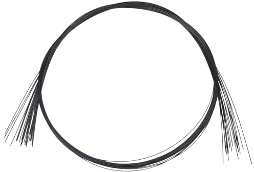 CABODYALS 20 stycken 655 mm, svart, rund, nylon, pysselgarn, konstgjort djurskägg, imitation, kreativ, konstgjort skägg, nålfiltning, fyllt, handgjort, snöre, dekorativt snöre för hantverk