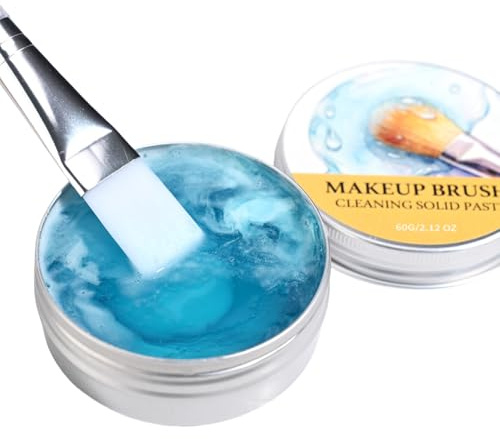 Sapone per la pulizia dei pennelli da trucco, sapone solido condizionante per la pulizia profonda di pennelli e spugne, formula delicata rimuove residui di ombretto, detergente per pennelli per