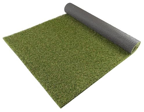 Balkon-Rasen Kunstrasen im Festmaß RIO - 2,00m x 3,00m, 22 mm Höhe, Wasserdurchlässiger Outdoor Bodenbelag, Rasen-Teppich