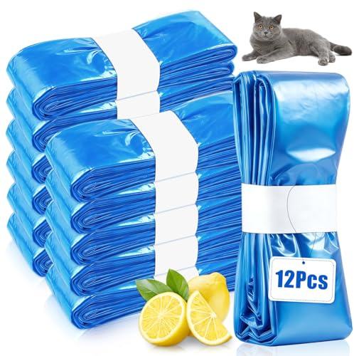 YYSWSAKY Nachfüllfolie Windeleimer Nachfüllbeutel, 12 Stück Windeleimer Nachfüllkassetten Nachfüllfolienringe Katzenstreu Nachfüllpackung, Kompatibel mit Allen Katzenstreu Eimer und Windeleimern