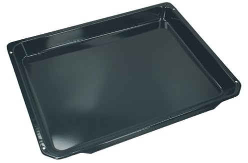 FIGEVIDA Leccarda profonda smaltata nera Forno adatta per INDESIT C00869530 adatta per BEKO 219480003