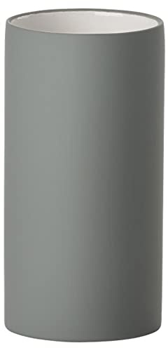 Zone Denmark Solo Zahnputzbecher, Becher für Zahnbürsten, Porzellan, Grau, 12,2cm