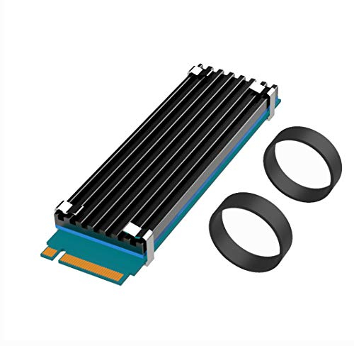 GLOTRENDS Dissipatore M.2 per 2280 M.2 SSD, adatto all'installazione su PC/PS5/PS5 Slim, formato alluminio 22x70x3mm, incluso Thermal Pad