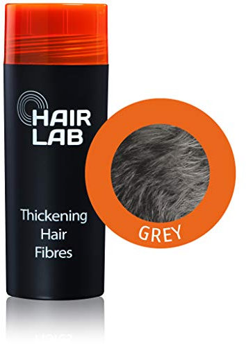 HairLab 100% Organic Hair-Thickening Keratin Fibres for Concealing Hair Loss and Thinning Hair - 30g Grey