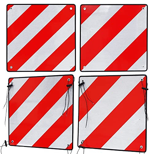 Melko varningsskylt Spanien och Italien för bil, 2-i-1, bakhållare, husbil eller husbil av aluminium, 50 x 50 cm, röd-vit