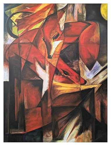Füchse nach Franz Marc 60x80 cm original Acrylgemälde