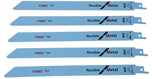 Yintiod 5 Stück S1122BF Säbelsägeblätter 227mm 9zum Schneiden von Metall & Holz
