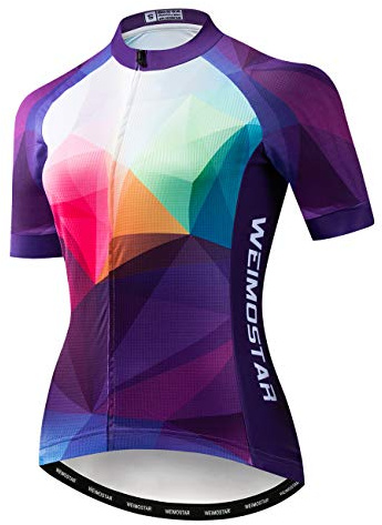 weimostar cykeltröjor kvinnor, mountainbike kläder sommar cykling toppar kortärmad cykeltröjor MTB Jersey snabbtorkande