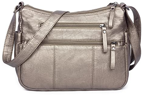 VOLGANIK ROCK Umhängetasche Damen, PU Leder Schultertasche Mehrere Taschen Handtasche Damentasche Damenhandtasche Sanft Lederhandtaschen für frauen