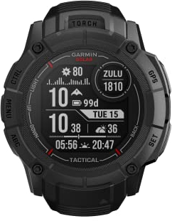Garmin Instinct 2X SOLAR GPS 50mm Smartwatch, Larger Rugged watch, Tactical edition, Built-in Sports Apps & Health Monitoring, Dedicated Tactical Features, up to 40 days Battery Life, Black