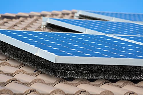 Forega - 10 Stück Dachrinnenbürste 10m, Länge 100cm, Durchmesser 10cm, Laubschutz, Marderschutz, Einfache Installation, Widerstandsfähig und Langlebig, Farbe: Schwarz