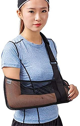 Armschlinge für Schulterverletzungen, Armschlinge für gebrochenes Handgelenk, Armstütze für Erwachsene, leichte Schulter-Wegfahrsperre mit atmungsaktivem Netz, drehbarer Manschette für Handg