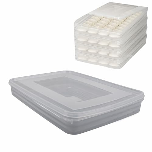 Mumusuki Aufschnittboxen für Kühlschrank, 30,5 x 21,5 x 4,5cm Vorratsbehälter Wurstwaren Flach Transparent mit Deckel, Vorratsbox Stapelbar für Mealprep & Organisation, Spülmaschinenfest