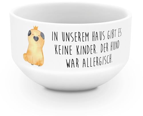 Mr. & Mrs. Panda schale Mops Krone - Geschenk, Hund, Haha, Suppenschüssel, dessertschale, Lustig, Königlich, Schüssel, Obstschale, reisschale