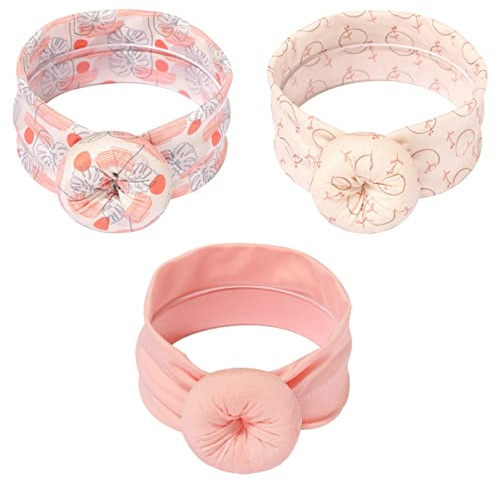 TOYANDONA 3 St Donut Pannband Hårtillbehör För Flickor Knutna Pannband Flickor Småbarn Hårband Baby Huvudinpackning Barn Baby Hår Slips Utskrift Söt Bomull