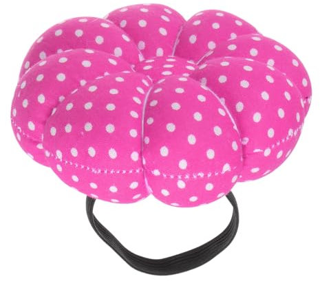 QUARKZMAN Handgelenk Nadel Kissen Kürbis Nadel Nähen Nadelkissen Nadel Halter mit Elastischer Handgelenk Gürtel Passt Alle Handgelenk Größen für Nähen Quilten Handarbeiten Rose Rot