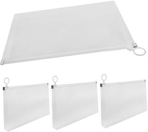 Sewroro 4stücke Dokumententasche Mit Reißverschluss Aus Pp-material Tragbare Und Leichte Aufbewahrungsbeutel Für Dokumente Karten Pässe Und Geld Multifunktionaler Organizer Für Büro