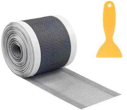 Trukafie Haarsieb Dusche, Abfluss Haarfänger,Abflusssieb Dusche mit Plastikspatel,Einweg Duschabfluss Mesh Aufkleber für Badewanne,Balkon,Küche,Bad (Rechteckig,1 Stücke, 10cm x 10m)