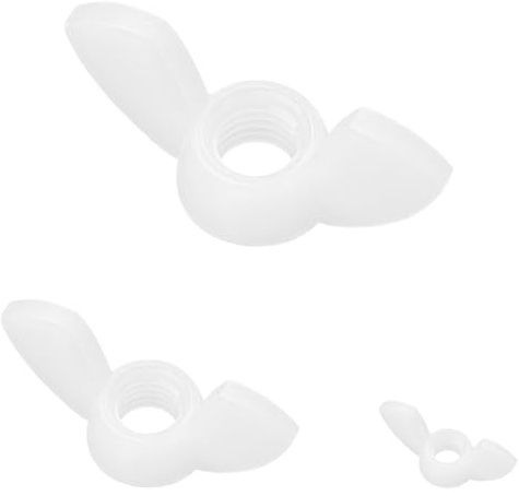 30 tuercas de mariposa de nailon M4 M6 M8, tuercas de mariposa para apretar a mano (blanco)