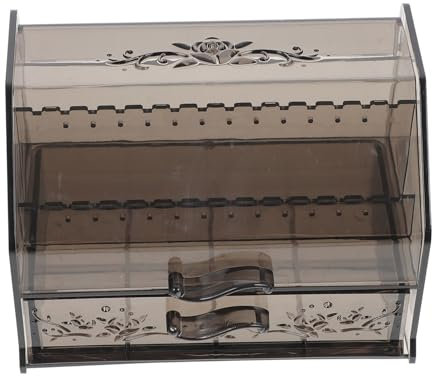 DEARMAMY Desktop Schmuckaufbewahrungsbox Aus Acryl Transparente Organizer-box Für Ohrringe Ringe Und Halsketten Kompakte Und Praktische Kosmetik-storage-lösung Für Zuhause Und Geschäfte