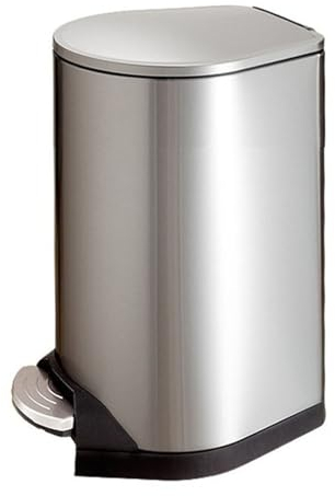 Poubelle Poubelle en acier inoxydable résistante aux empreintes digitales, poubelle de cuisine mains libres avec couvercle à fermeture douce, pédale et seau intérieur for le bureau à domicile Poubelle
