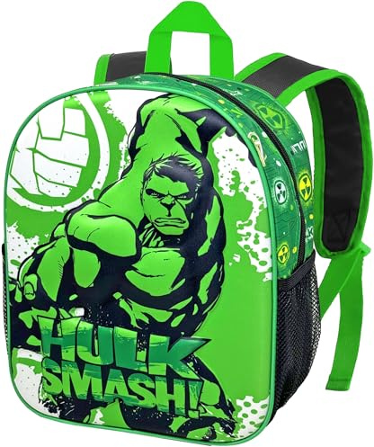 Clondo Zainetto 3D Asilo Bambini, Per Hulk Avengers Fan, Zaino Tempo Libero Bambino, Scuola Materna, 31 Centimetri, Viaggio, Regalo