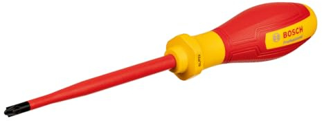 Bosch Professional VDE-Schraubendreher SL/PZ2x125 (zertifiziert bis 1.000 V, isoliert mit thermoplastischem Elastomer (TPE))