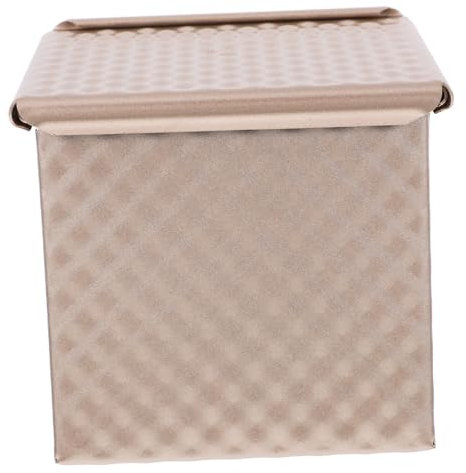 Cabilock Mini Molde De Pan Antiadherente Con Tapa Para Hornear Pan Caja De Tostadas Corrugada Para Casa y Negocios