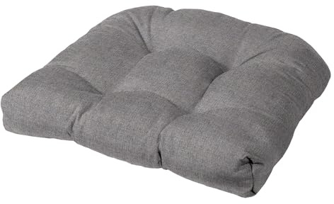 Cushion Source Tufted Chair Cushion | Rounded Back Corners | 21 x 19 x 4 Seat Cushion | No Ties | Indoor/Outdoor | Multiple Sunbrella Fabric Options Available (Sunbrella Elements Cast Slate)