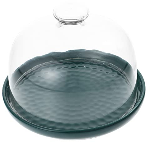 MOTHNUR Bandeja Para Tartas Cubierta De Vidrio y Base De Soporte Para Postres Reutilizable y Fácil De Limpiar Adecuado Para Exhibir Pasteles y Dulces Hogar Restaurante y Hotel
