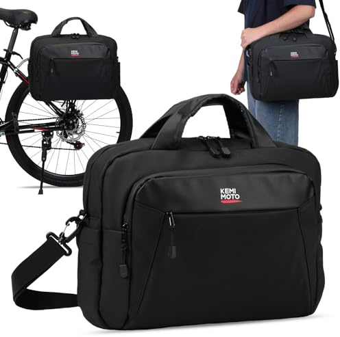 KEMIMOTO 3 IN 1 Fahrradtasche, 14.5L Fahrrad Gepäckträger Tasche, 600D PVC Wasserdicht Fahrradtaschen für Gepäckträger, Mehrere Fächer, mit Tragegriff und Schultergurt, Fahrrad Taschen hinten