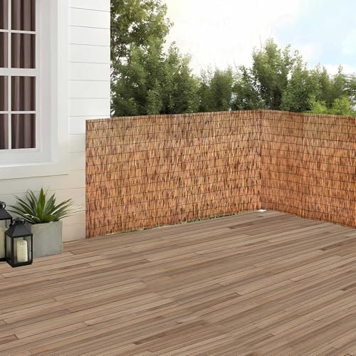 Genérico Valla de caña Natural en Rollo,Estera De Caña Marrón,Cerca de caña,vallado de jardín de caña Altura: 0.3m a 1.8m,Pantalla de Privacidad para balcón,Cerramiento Natural de caña
