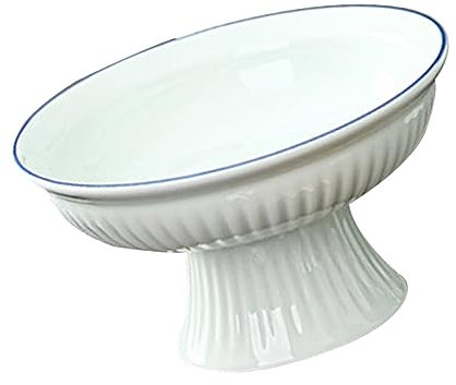 Alipis Ciotola di pietra verde e bianca decorativo scodella da zuppa con i piedi ciotola per servire la frutta ciotola da dessert in ceramica ciotola di cibo in ceramica