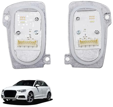 LEVANLIGHT Ballast de contrôle de phare LED DRL compatible avec A3 Cabriolet Berline/Sportback 8 V 2017-2020 2 pièces droite 8V0998474A + gauche 8V0998473A DRL Feux diurnes Clignotants Module de