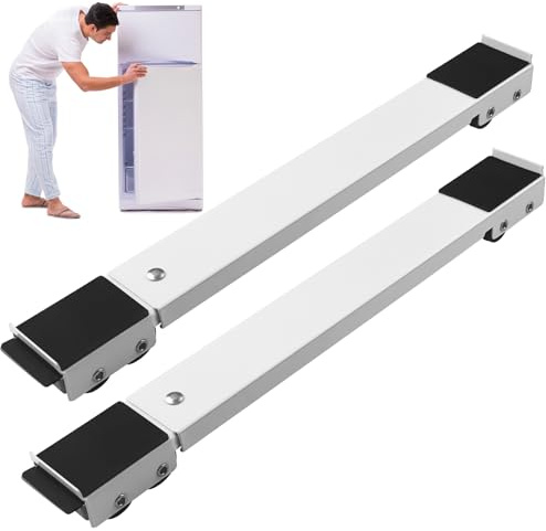 Sudnsadaks Supporto Lavatrice Asciugatrice, Piedini Ruote per Lavatrice, Sposta Mobili con Ruote, Rotelle Spostare Mobili per Carrello Base Frigorifero Fino 300 kg 24 Ruotes Base Universale Rondella