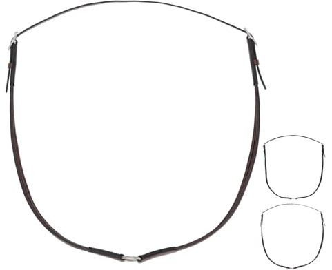NETPROSHOP Leder Halsseil Liberta Halsring für gebissloses Reiten, Bodenarbeit und Freiheitsdresur Pony Cob Full, Groesse:Full, Farbe:Braun