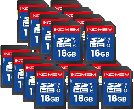 Scheda SD da 16 GB, confezione da 20 schede di memoria flash UHS-I classe 10 MLC, schede digitali sicure ad alta velocità per fotocamere, DSLR, action cam, archiviazione affidabile